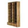 Wooden bookcases.
