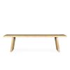 Wooden tables.