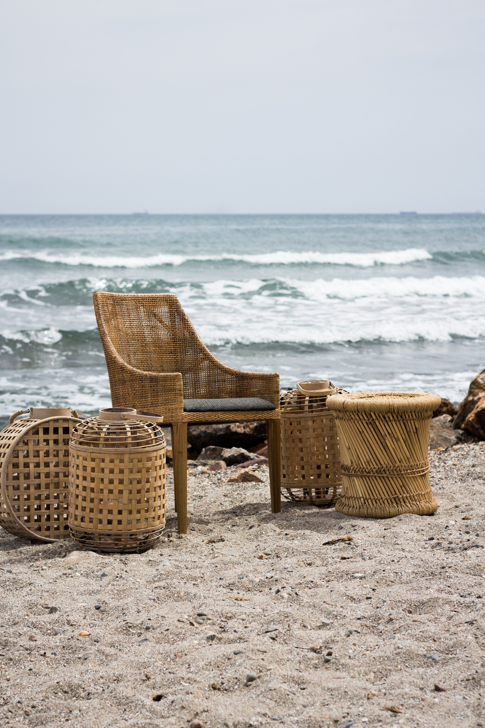 Bamboo stools and seats.