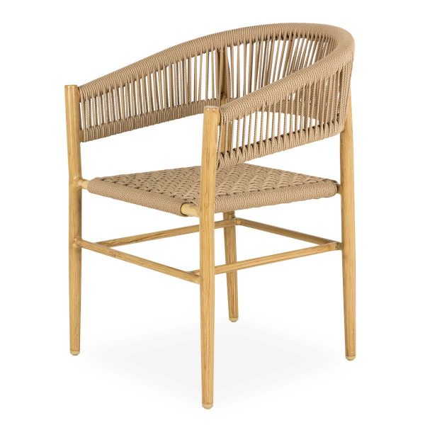 Rattan outdoor chairs.