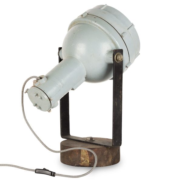 Industrial style table lamp.