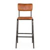 Leather high stool.