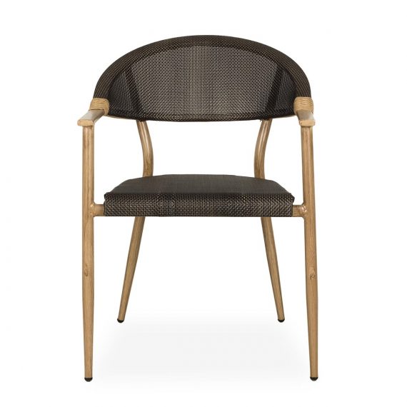 Outdoor restaurant chairs.