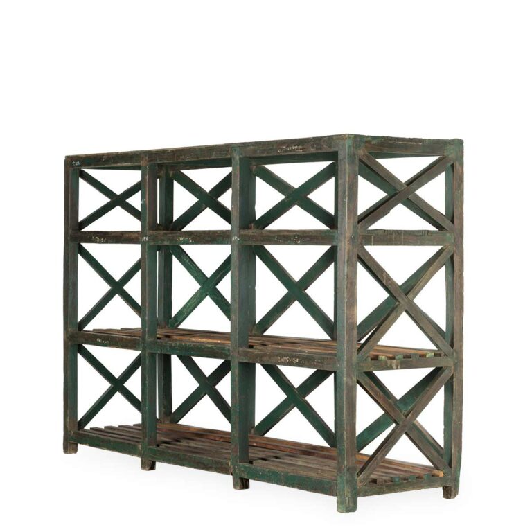 Secondhand bookshelves.