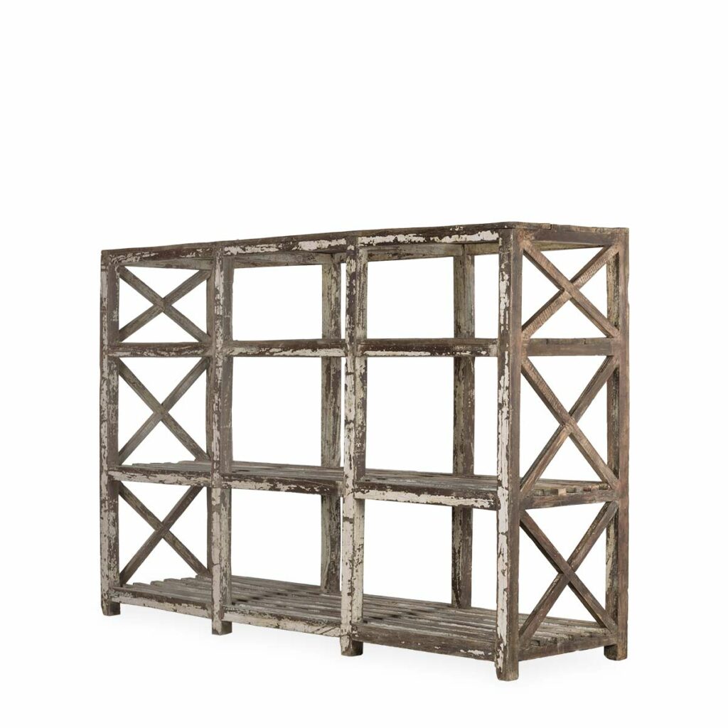 Secondhand bookshelves.