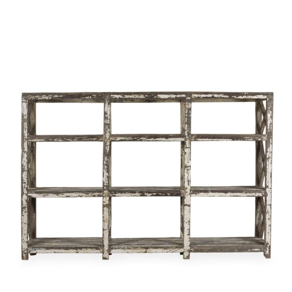 Secondhand bookshelves.