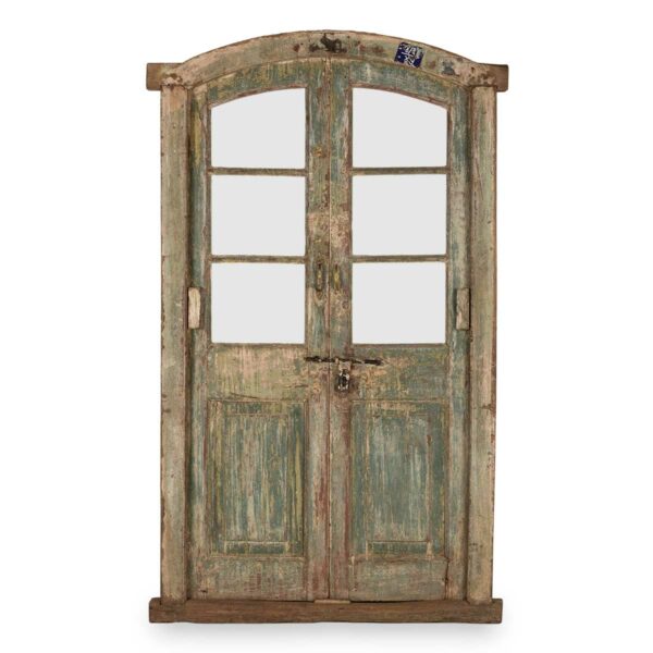 Antique wooden outdoor doors.