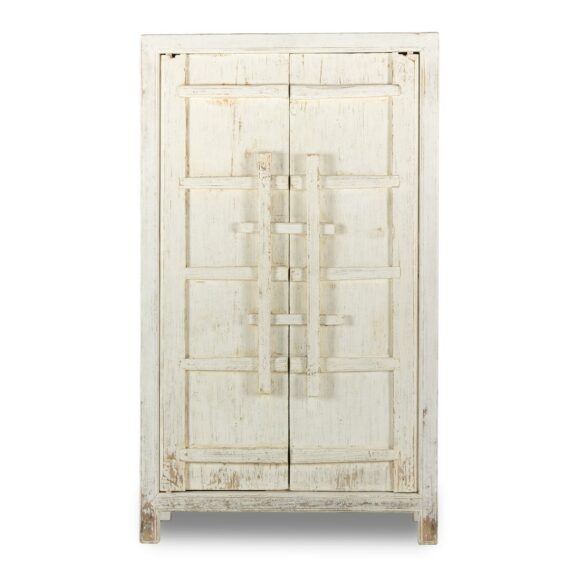 Armoire blanche.