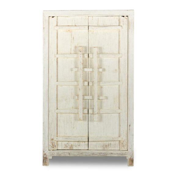 Armoire blanche.