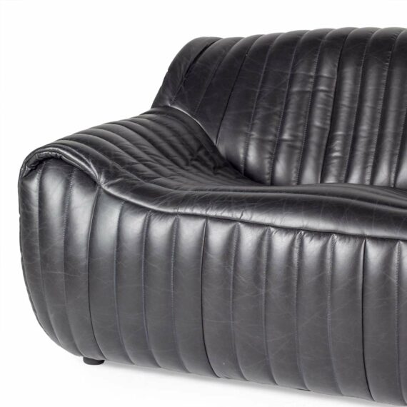 Couch black leather..