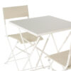 Folding terrace tanles chairs.