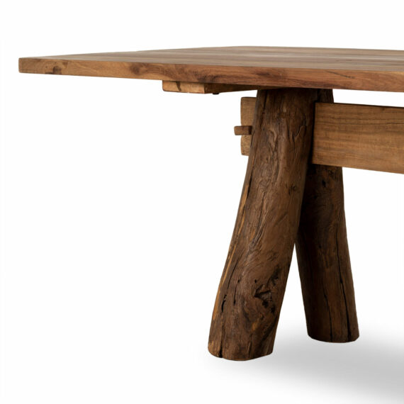 Mesa tronco madera.