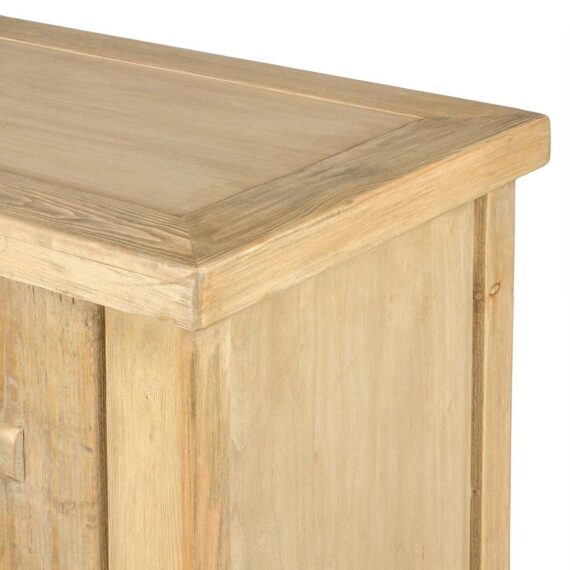 Natural wood sideboard.