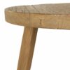 Round wooden side table.