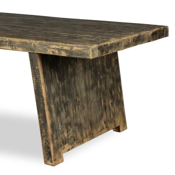 Rustic solid wooden table.