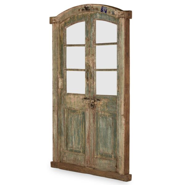 Second-hand antique wood doors.