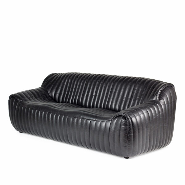 Sofa black leather.