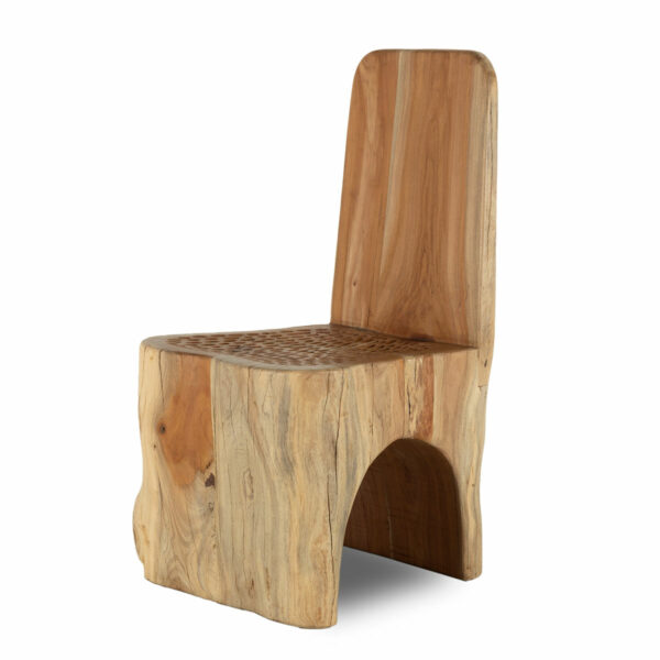 Solid wood chair.