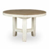 Solid wood round table.