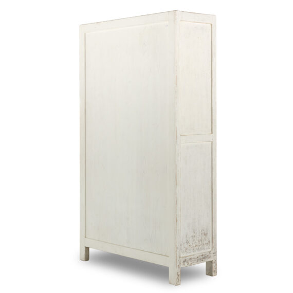 White wooden cabinet.