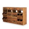 Wooden storage furniture.