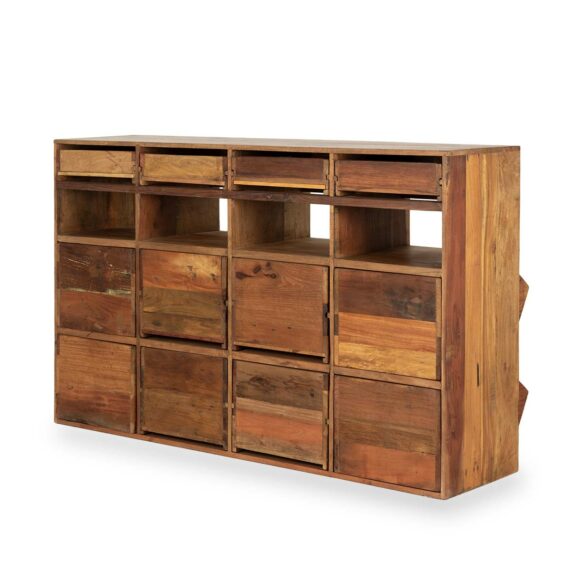 Wooden storage unit.