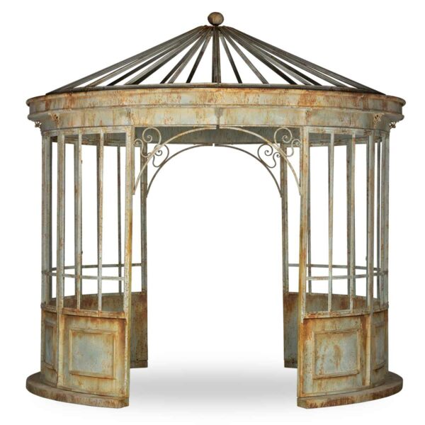 Metal pergola.