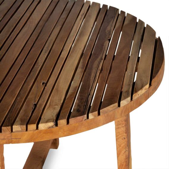 Round tables wooden top.