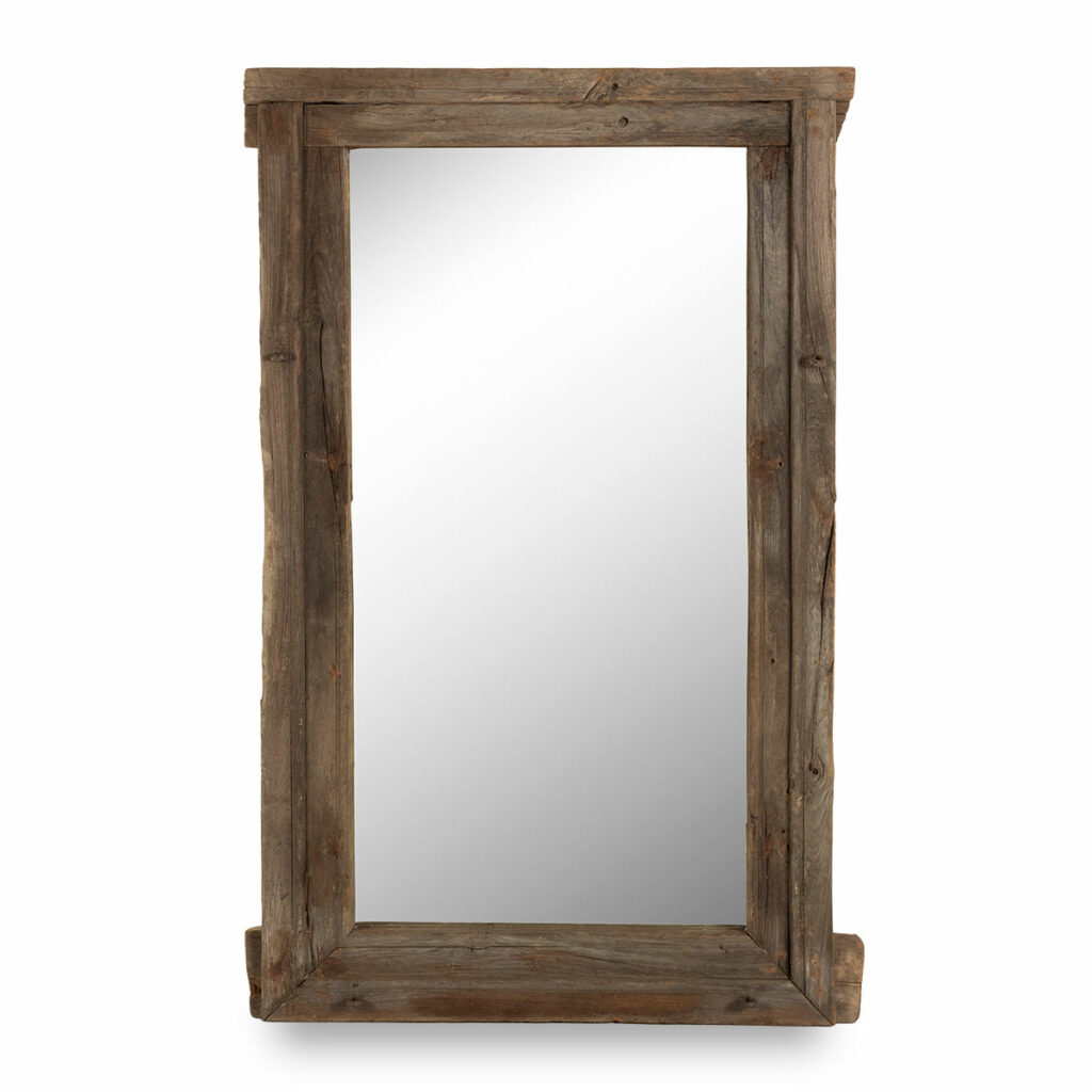 Antique wooden framed mirror.