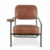 Armchair in leather.