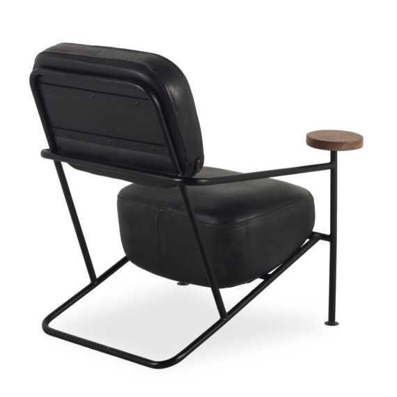 Black leather armchair FS.