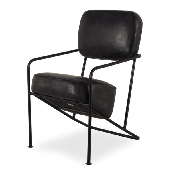 Black leather chair FS.