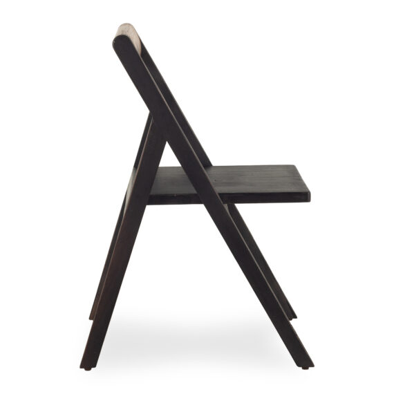 Black wooden chair.