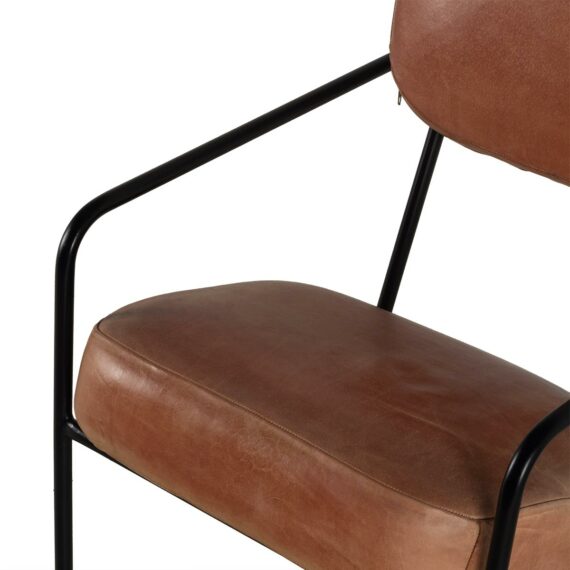 Chaise cuir marron FS.