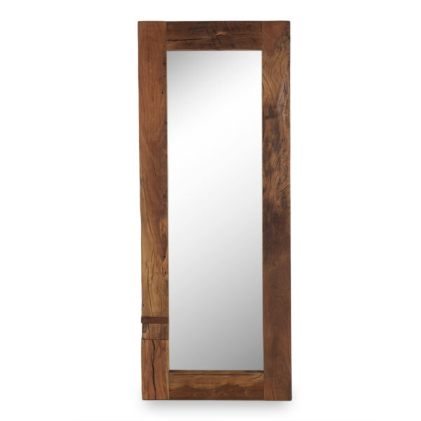 Rustic wooden mirrors.