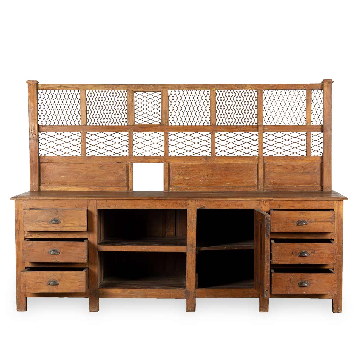 Antique wood furniture. Antique ticket counters