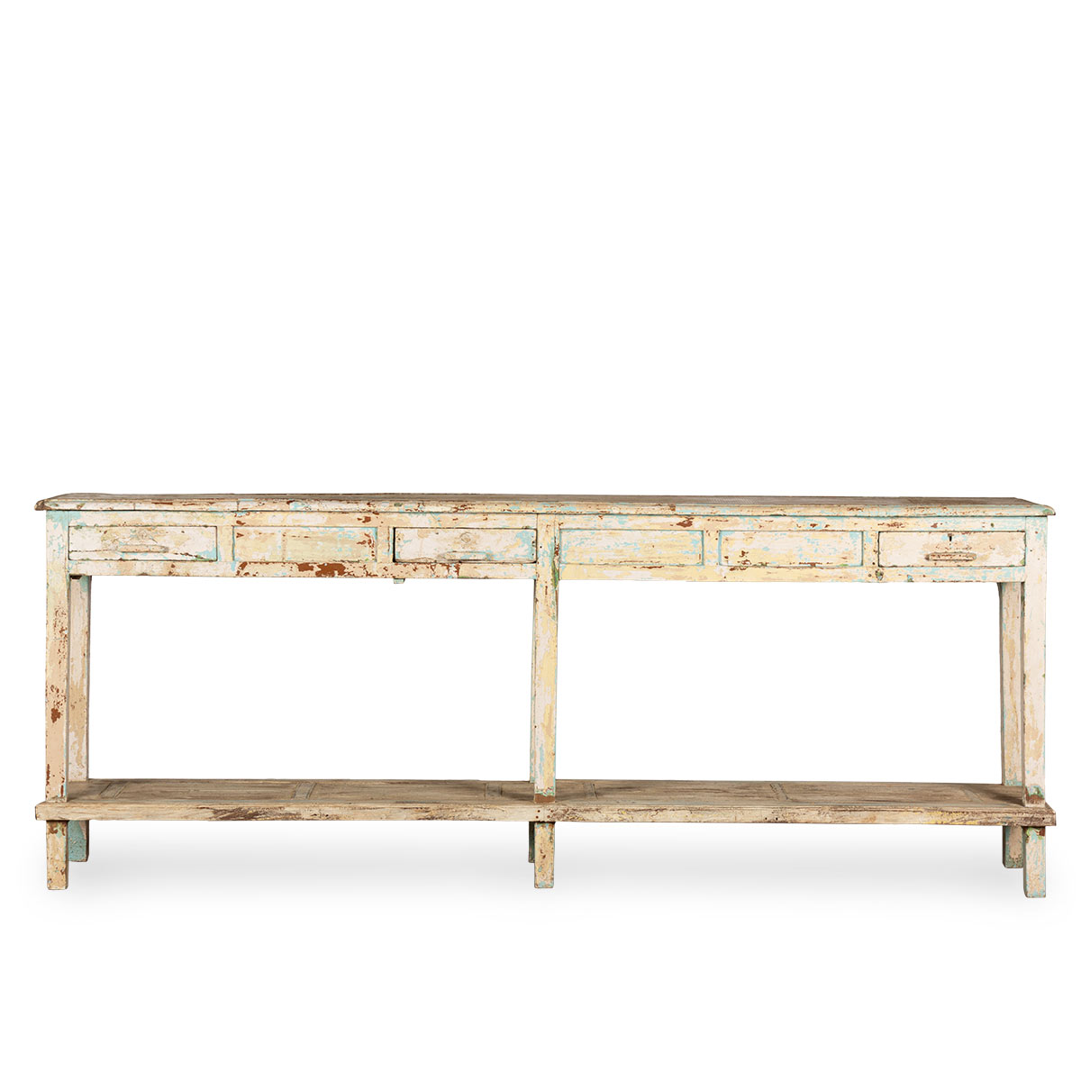 Antique white sofa table deals