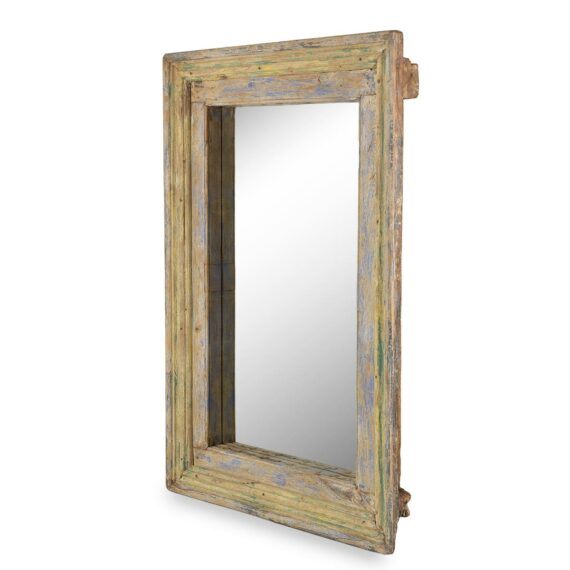 Antique wooden mirror.