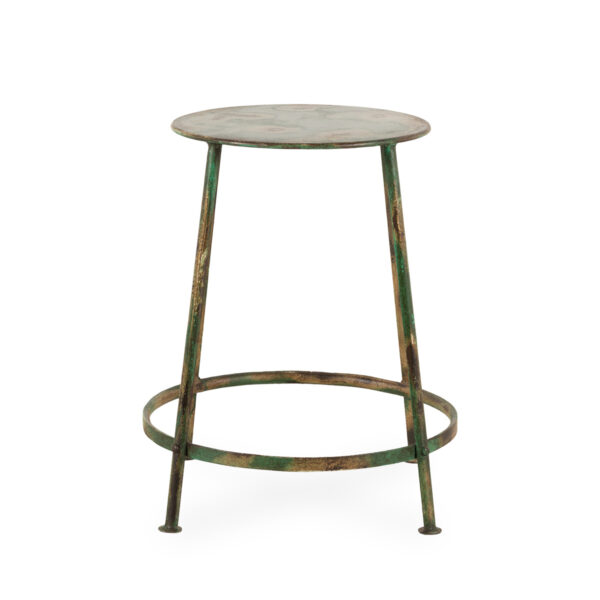 Low metal stools.