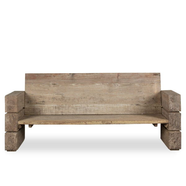 Rustic wooden benches.