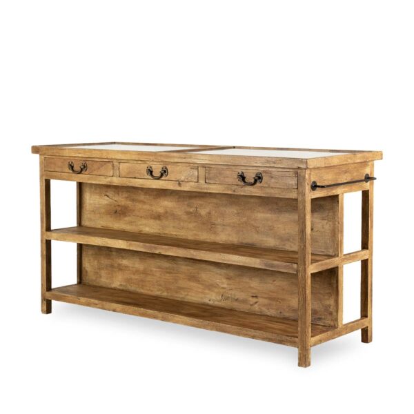 Rustic wooden furniture.