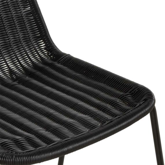 Outdoor dining chairs Balliste black.