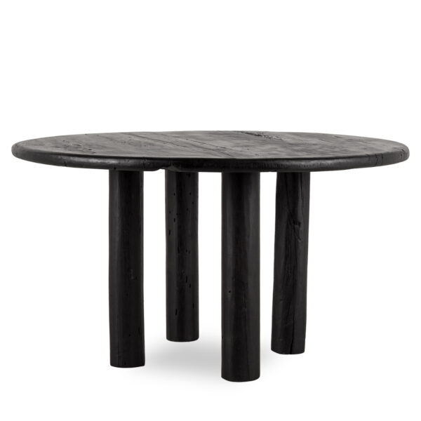 Round dining table.