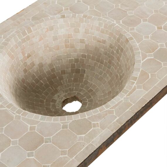 Lavabo marroquí beige.