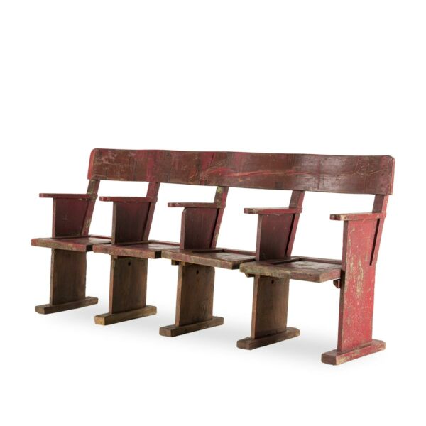 Rustic wooden benches.
