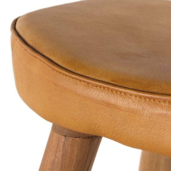 Leather high stool.