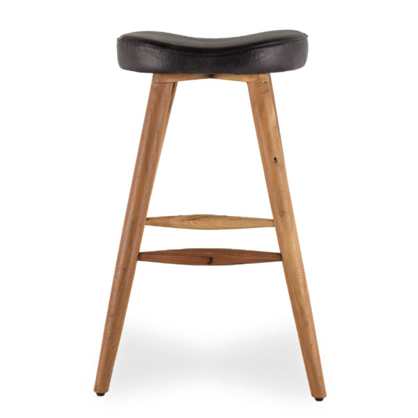 Wood high stool.