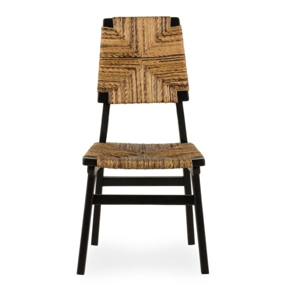 Black wood chair.