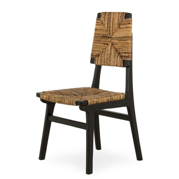 Black wooden chair.