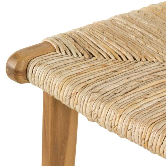 Natural wood high stool.